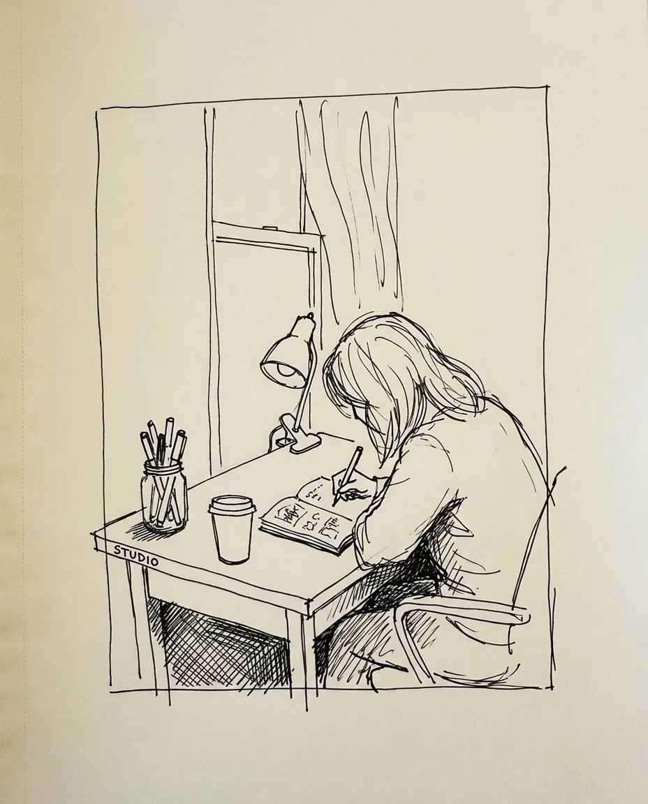 Self-portrait of Sarah Hartley
